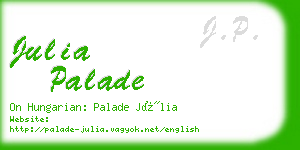 julia palade business card